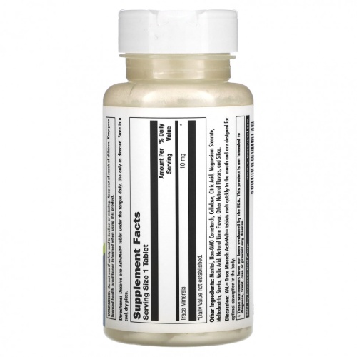 KAL, Микроэлементы, лайм, 10 мг, 90 микротаблеток фото 2