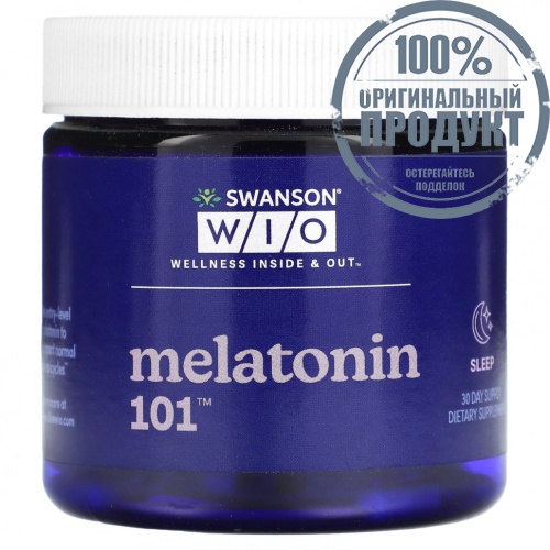 Swanson WIO, Мелатонин 101, 30 капсул