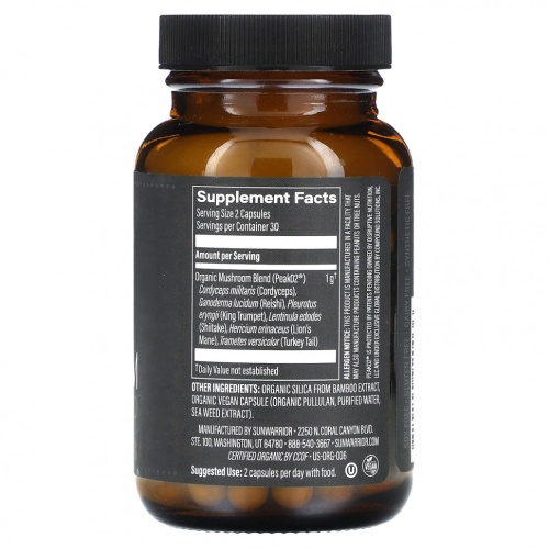 Sunwarrior, Смесь грибов, 60 веганских капсул фото 2