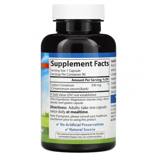 Carlson, Цейлонская корица, 90 капсул фото 2