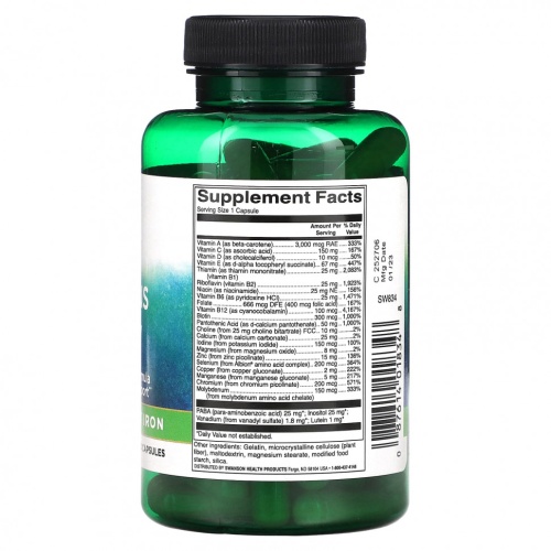 Swanson, Мультивитамины без железа и энергии, 90 капсул фото 2