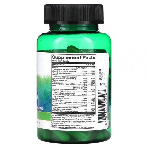 Swanson, Мультивитамины и минералы, 100 капсул фото 2