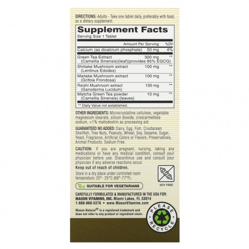 Mason Natural, Mushroom Power, 60 таблеток фото 2