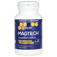 Natural Stacks, MagTech, комплекс магния, 90 растительных капсул