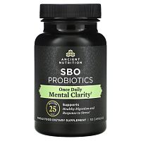 Dr. Axe / Ancient Nutrition, SBO Probiotics, Mental Clarity, 25 млрд КОЕ, 30 капсул Dr. Axe / Ancient Nutrition, SBO Probiotics, Mental Clarity, 25 млрд КОЕ, 30 капсул