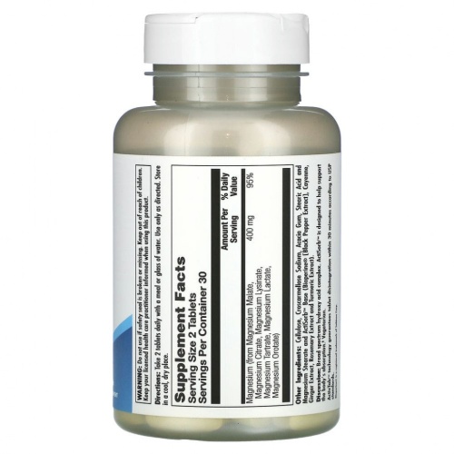 KAL, Магний широкого спектра действия, 60 таблеток фото 2 KAL, Магний широкого спектра действия, 60 таблеток фото 2
