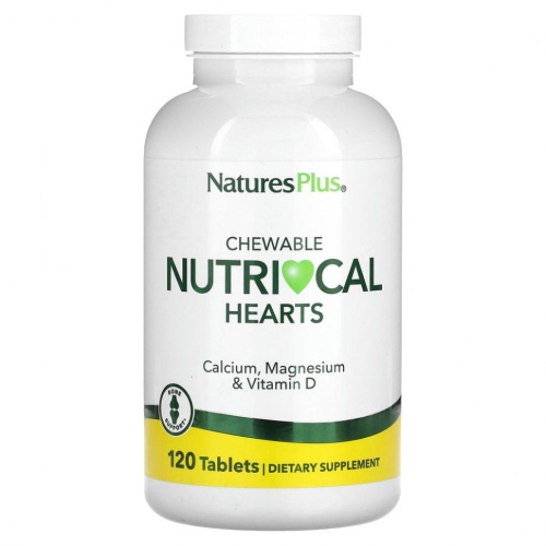NaturesPlus, Chewable Nutri-Cal Hearts, 120 таблеток NaturesPlus, Chewable Nutri-Cal Hearts, 120 таблеток