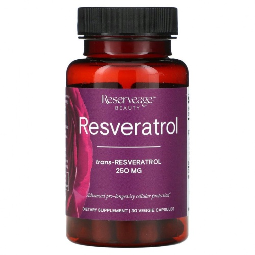 Reserveage Nutrition, Ресвератрол, 250 мг, 30 растительных капсул фото 3