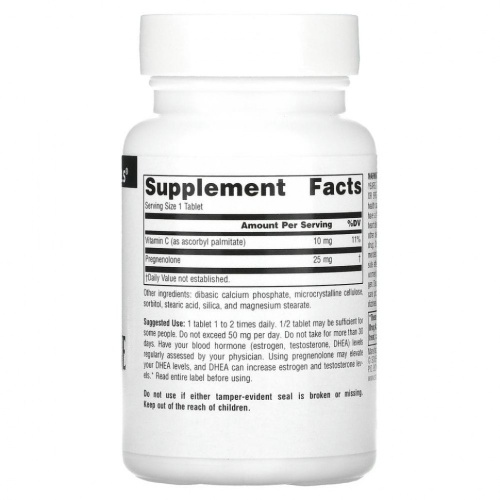 Source Naturals, прегненолон, 25 мг, 120 таблеток фото 2 Source Naturals, прегненолон, 25 мг, 120 таблеток фото 2