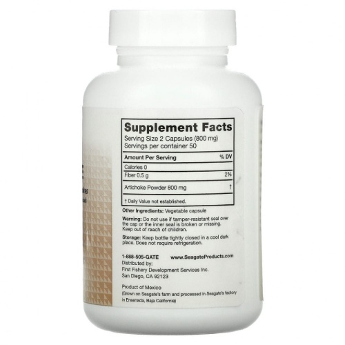 Seagate, Артишок, 400 мг, 100 растительных капсул фото 2