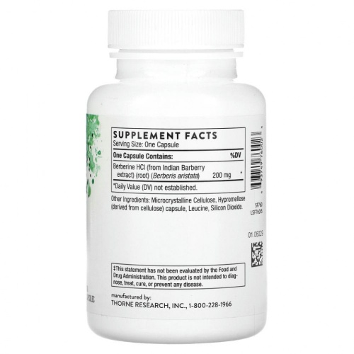 Thorne Research, Berbercap, 60 капсул фото 2