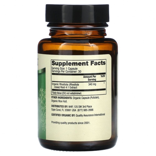 Dr. Mercola, Органический экстракт родиолы, 30 капсул фото 2