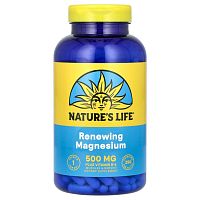 Nature's Life, магний, 500 мг, 250 вегетарианских капсул