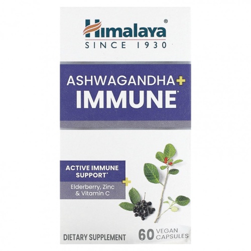 Himalaya, Ashwagandha + Immune`` 60 веганских капсул Himalaya, Ashwagandha + Immune`` 60 веганских капсул