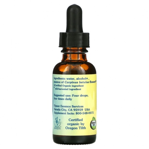 Flower Essence Services, Граб, цветочная эссенция, 30 мл фото 2 Flower Essence Services, Граб, цветочная эссенция, 30 мл фото 2