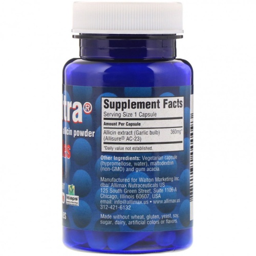 Allimax, AlliUltra, 360 мг, 30 капсул фото 2
