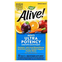 Nature's Way, Alive! суперэффективные, комплексные мультивитамины для мужчин, 60 таблеток