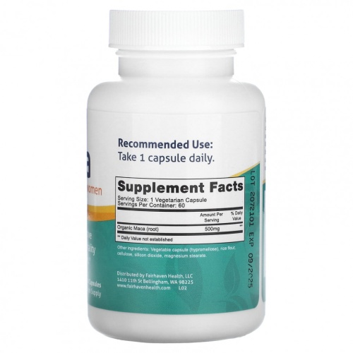 Fairhaven Health, Мака, 60 капсул фото 2