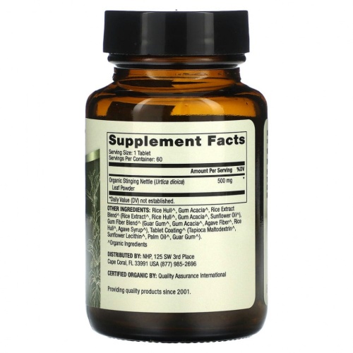 Dr. Mercola, Органическая крапива двудомная, 60 таблеток фото 2