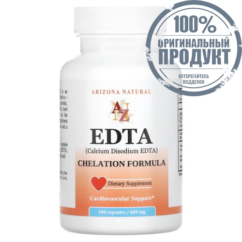 Arizona Natural, ЭДТА, 600 мг, 100 капсул Arizona Natural, ЭДТА, 600 мг, 100 капсул