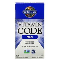 Garden of Life, Vitamin Code, мультивитамины из цельных продуктов для мужчин, 120 вегетарианских капсул