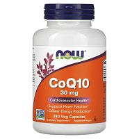 NOW Foods, CoQ10, 30 мг, 240 растительных капсул