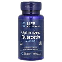 Life Extension, оптимизированный кверцитин, 250 мг, 60 вегетарианских капсул