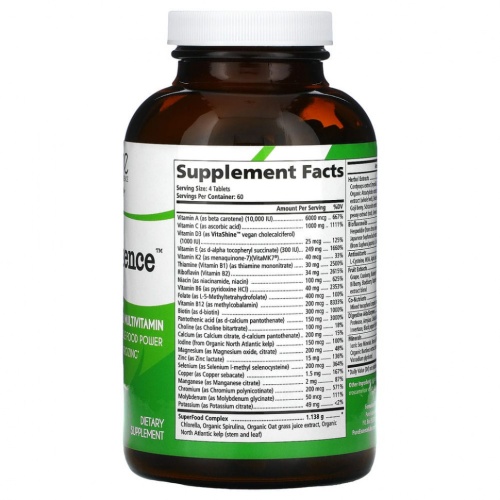 Pure Essence, LifeEssence, цельнопищевые мультивитамины, 240 таблеток фото 2