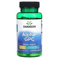 Swanson, Alpha GPC, 300 мг, 60 растительных капсул