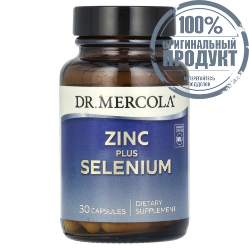 Dr. Mercola, цинк и селен, 30 капсул Dr. Mercola, цинк и селен, 30 капсул