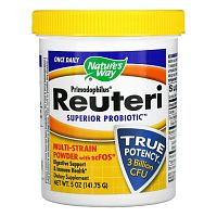 Nature's Way, Primadophilus Reuteri, улучшенный пробиотик в порошке, 3 миллиарда КОЕ, 141,75 г (5 унций)