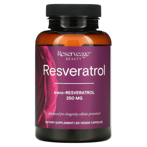 ReserveAge Nutrition, ресвератрол, 250 мг, 60 растительных капсул фото 3