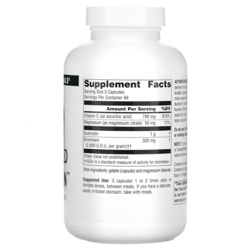 Source Naturals, активированный кверцетин, 200 капсул фото 2