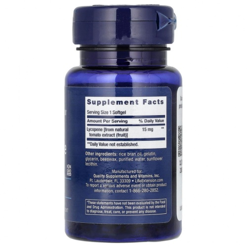 Life Extension, Мега ликопин, 15 мг, 90 капсул фото 2