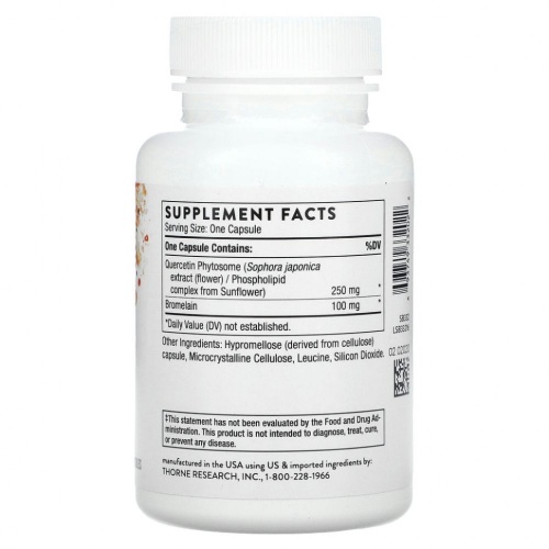 Thorne Research, Quercenase, 60 капсул фото 2