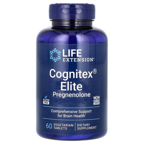 Life Extension, Прегненолон Elite Cognitex, 60 вегетарианских таблеток Life Extension, Прегненолон Elite Cognitex, 60 вегетарианских таблеток
