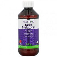 Natrol, жидкий мелатонин, для сна, ягодный вкус, 2.5 мг, 237 мл (8 жидк. унций)