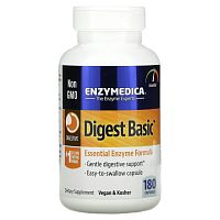Enzymedica, Digest Basic, ферменты для пищеварительной системы, 180 капсул