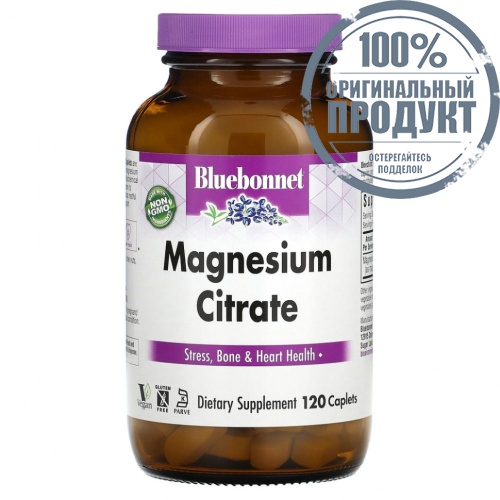 Bluebonnet Nutrition, Цитрат магния, 120 капсул
