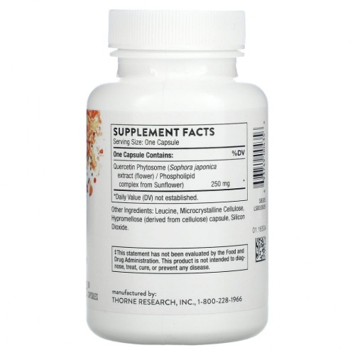 Thorne Research, Quercetin Phytosome, 60 капсул фото 2