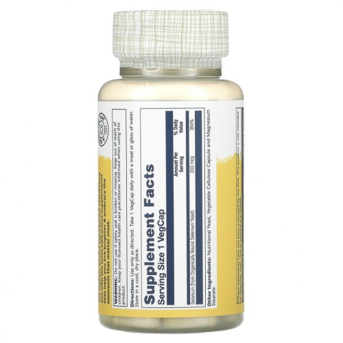 Solaray, Селен, 200 мкг, 100 вегетарианских капсул фото 2