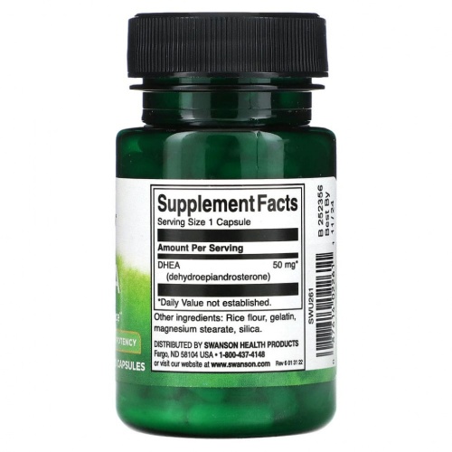 Swanson, ДГЭА, 50 мг, 120 капсул фото 2