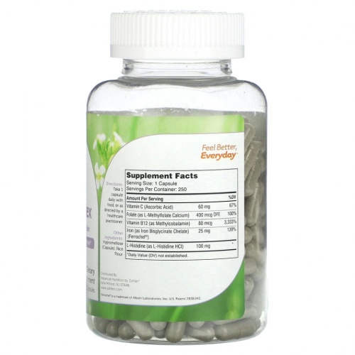 Zahler, Iron Complex, 250 капсул фото 2