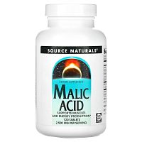 Source Naturals, яблочная кислота, 2500 мг, 120 таблеток