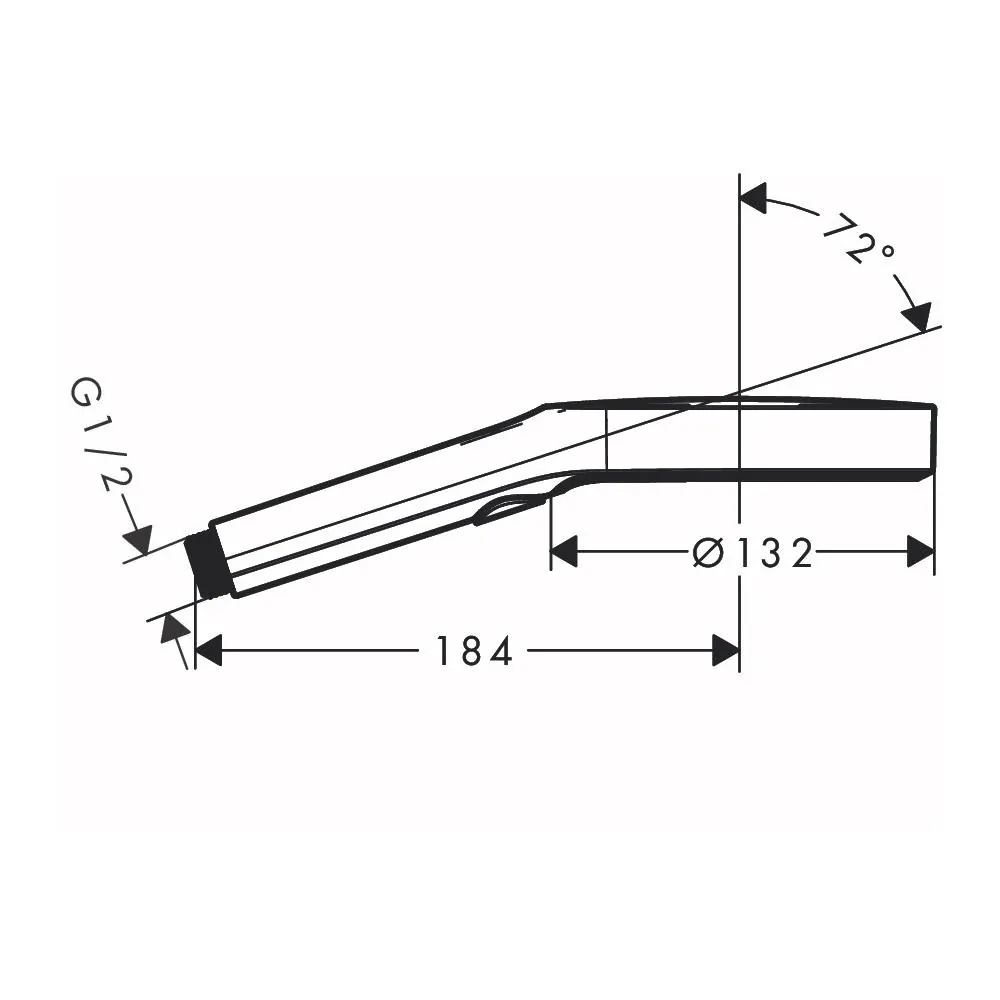 Габаритная схема Душевая лейка Hansgrohe Rainfinity 26864000