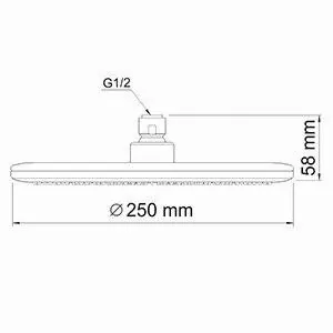 Верхний душ Wasserkraft A030  - фото 3