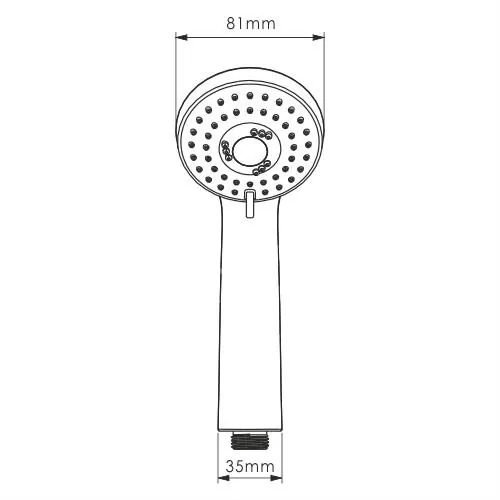 Габаритная схема Душевая лейка Wasserkraft Wern A120