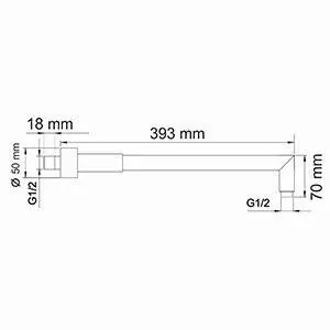 Кронштейн для верхнего душа Wasserkraft A019  - фото 3