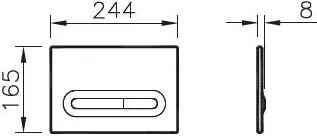 Кнопка смыва Vitra Loop T 740-0780 хром  - фото 2