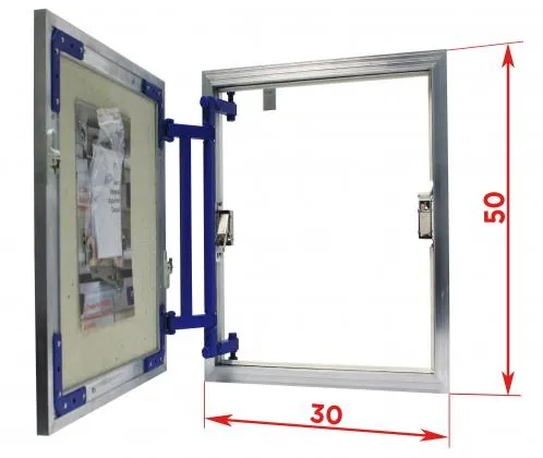 Габаритная схема Ревизионный люк Lyuker AL-KR 50x30, настенный